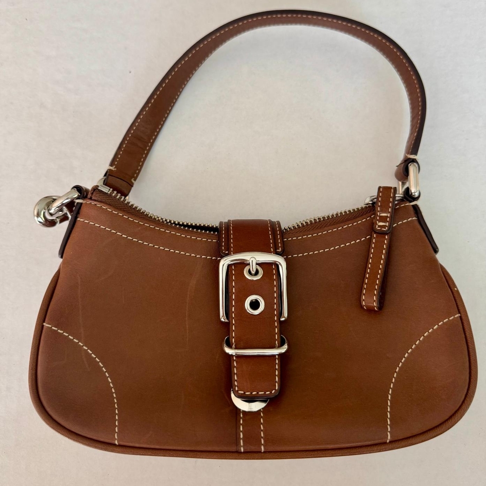 Coach Soho Buckle Shoulder Bag – Brown Leather – Like New